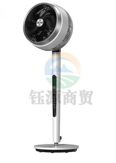 美的空气循环扇强风对流上下左右摇头智能语音遥控电风扇落地升降GDE24DJ净离子净化可拆洗 白色