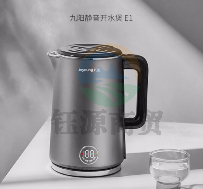 九阳(Joyoung)低音电热水壶全息大屏显示开水煲1.5升L双钢杯体烧水壶K15-E1