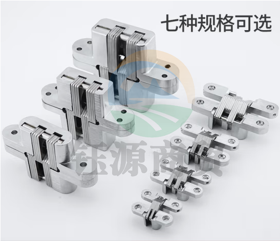 巨联  暗合页隐形门合页 L左内开/大号(银白色) 拉丝不锈钢