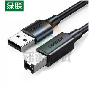 绿联10329 UGREEN US104 USB2.0 A公对B公打印线 USB打印机数据线计算机延长线长转方口 5米
