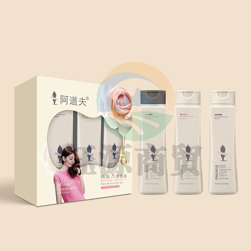 阿道夫精油洗护沐旅行套装：轻柔丝滑洗发水99g+植萃精华护发素99g+魅力经典沐浴露99g.