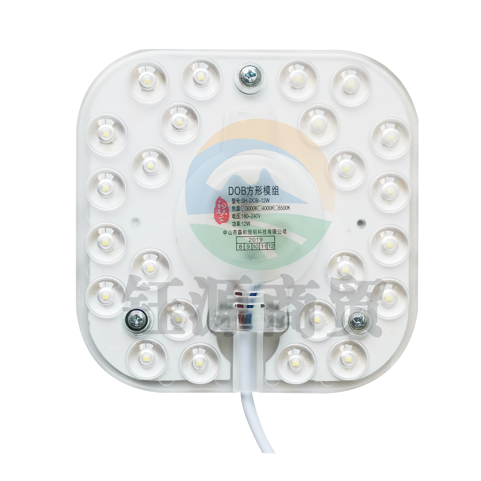 福满天下 LED吸顶灯12W透镜光源模组6000K（替换传统22瓦环型灯管）不含安装直径约12cm