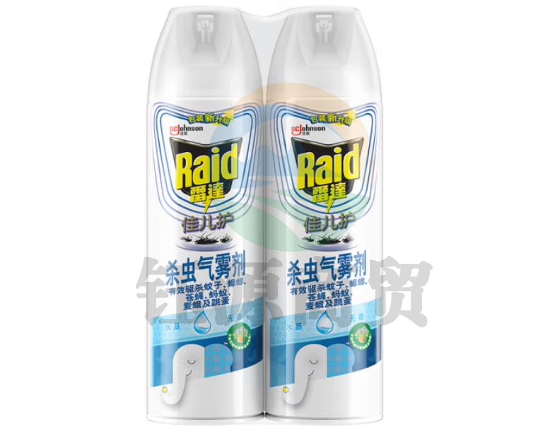 雷达(Raid)佳儿护 杀虫剂喷雾 550ml*2瓶水基 无香型 杀蟑喷雾100017950480