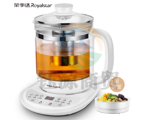 荣事达 Royalstar 养生壶电水壶煮茶器热水壶烧水壶电热水壶迷你玻璃煮茶壶1.5L带滤网+蒸笼YSH5017HZ