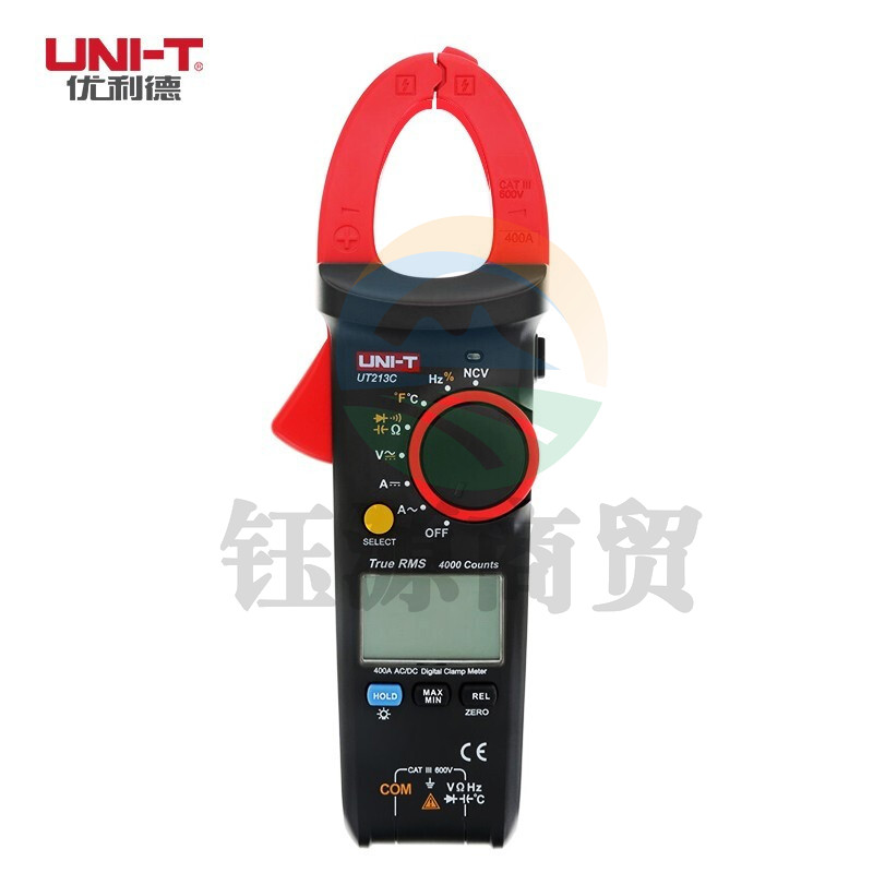 优利德（UNI-T）UT213C 数字钳形表 400A 真有效值数字钳形万用表数显交直流电流表