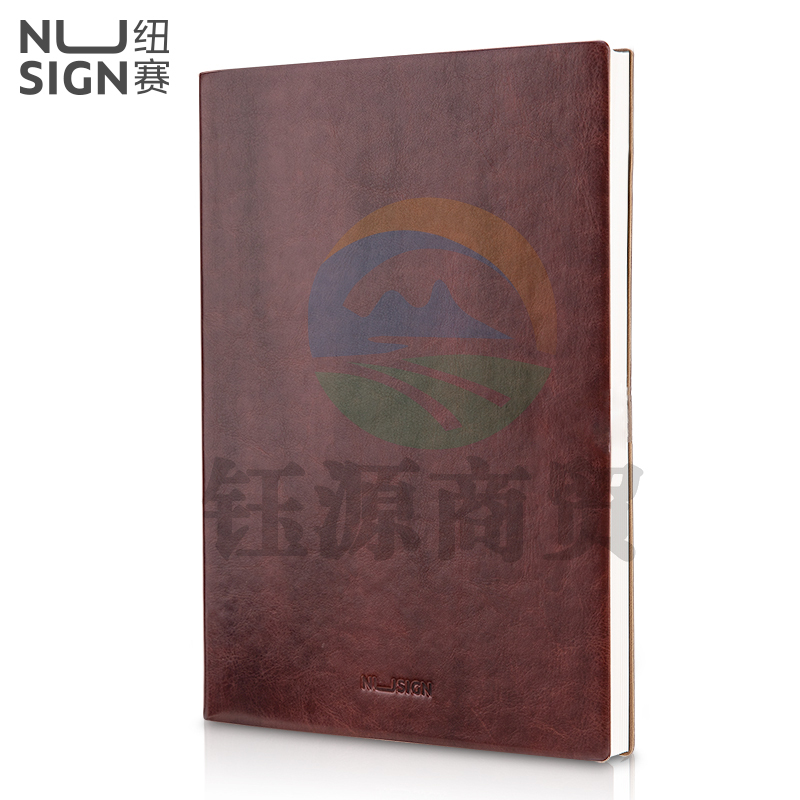 纽赛(NUSIGN)NS253 皮面笔记本 A5/160张 油蜡棕