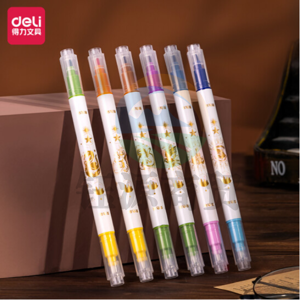 得力S119 哈利波特变色荧光笔(混)(盒)