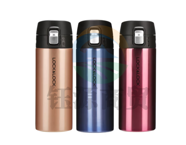 乐扣乐扣（LOCK&LOCK） 一键式轻薄不锈钢保温杯 LHC3219GPK 金色 400ml