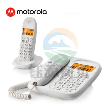 摩托罗拉(Motorola)CL101C 数字无绳电话机 无线座机 子母机一拖一(白色)