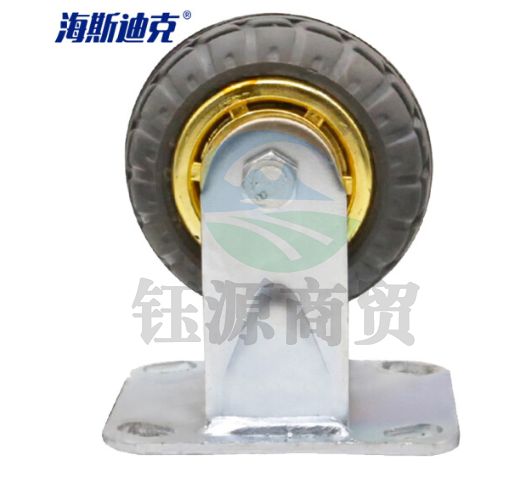 海斯迪克 gnjz-99 高弹力低噪脚轮定向轮 重型平板车手推车轮橡胶轮子 5寸定向脚轮