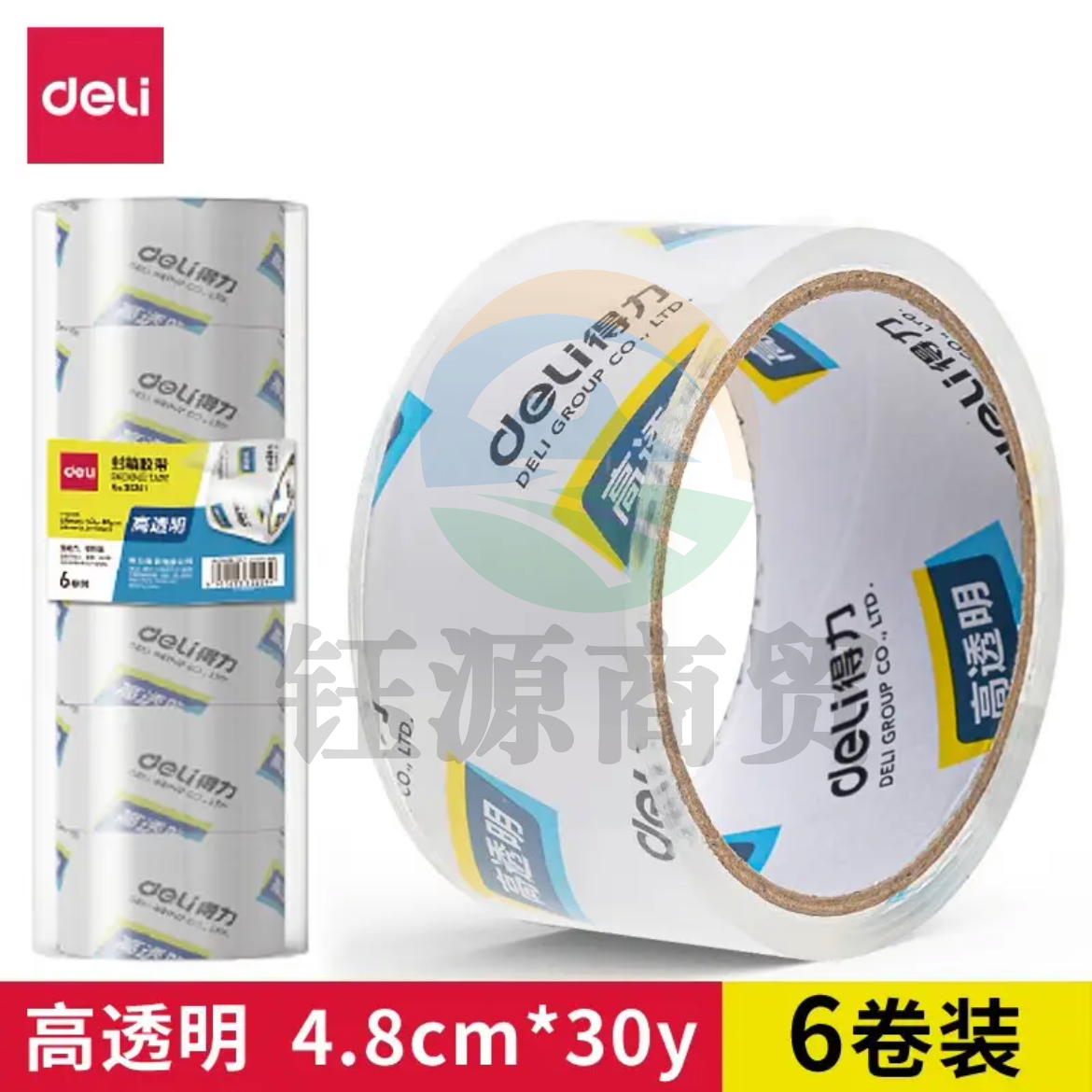 得力(deli) 30200封箱胶带48mm*30y*50um(6卷/筒)(高透)    WLSZ06261225019312