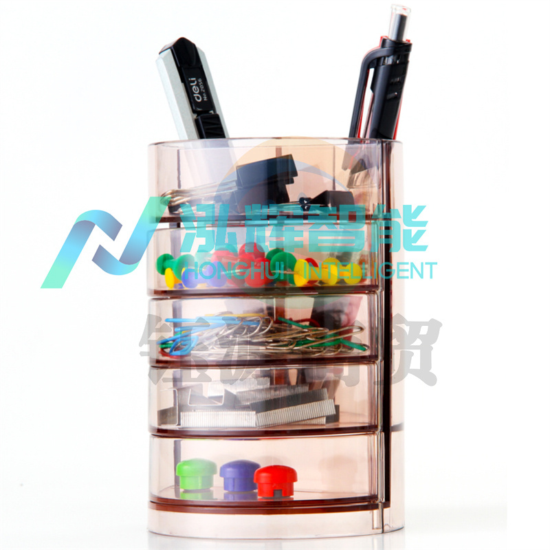 得力 906 四层笔筒 (单位：只) 茶色WLSZ01052221005986