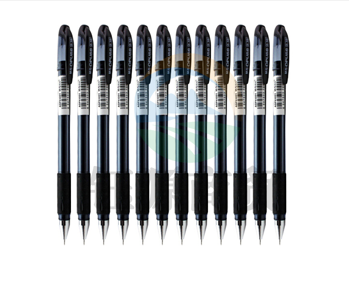 晨光AGP63201全针管中性笔签字笔水笔0.38mm12支装黑色