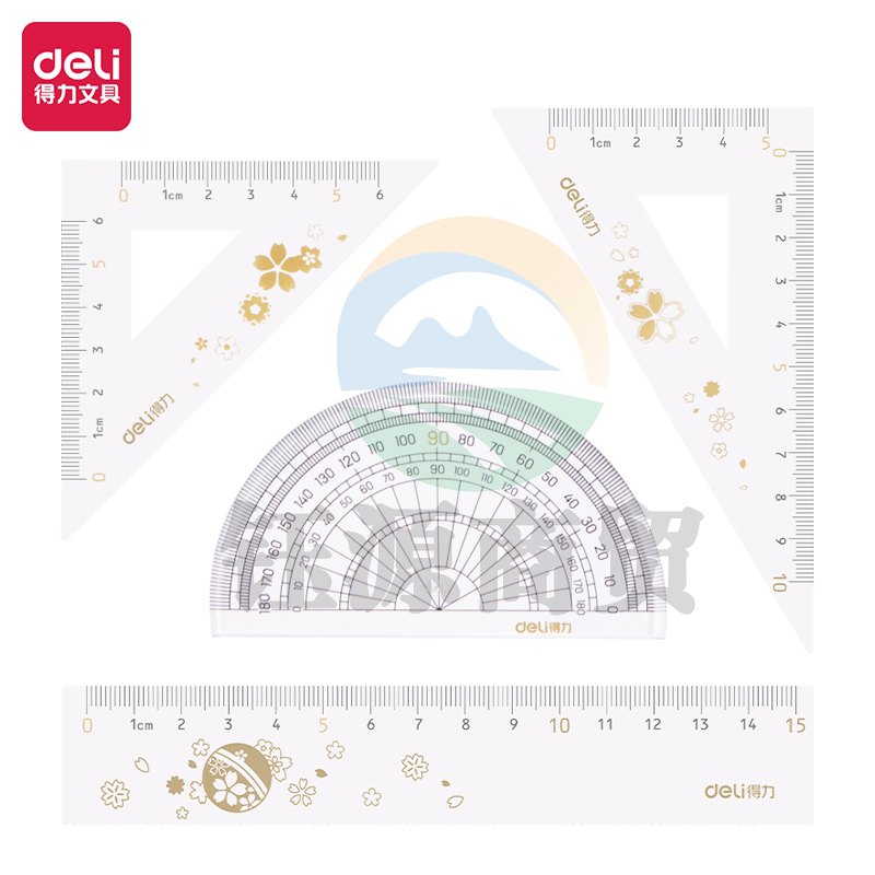 得力79540光樱下系列15cm套尺(混)(套)