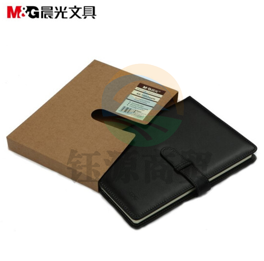 晨光 M＆G 皮革胶套本 APY4G381 A5 (黑色、酒红色) 100页/本 (颜色随机)
