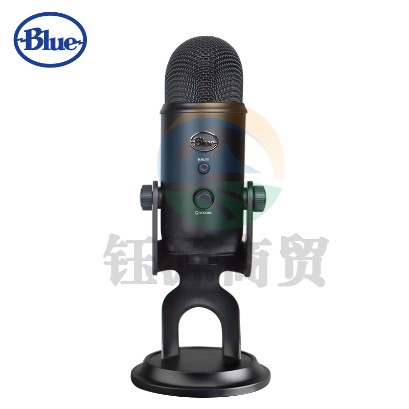 罗技 Blue Yeti USB麦克风专业电容话筒 K歌录音主播直播苹果微软通用 黑色/午夜蓝/银色可选