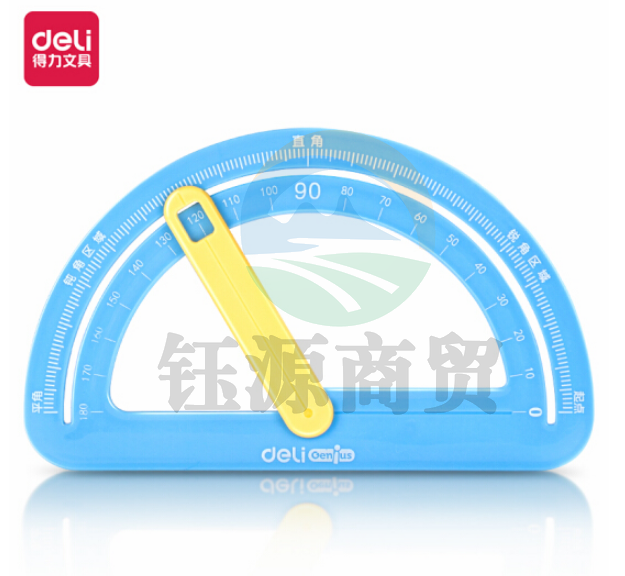 得力74365活动角演示器 二年级角的认识直角锐角钝角(蓝)(卡)