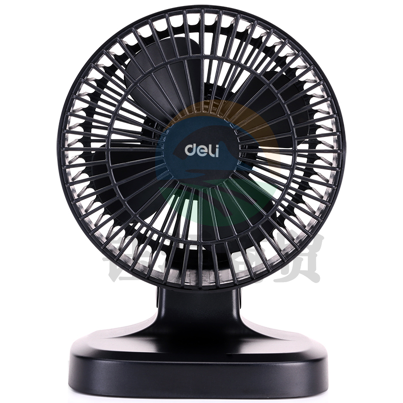 得力3687 USB迷你风扇(黑)(1台/彩盒)6寸，两档，塑料USB直供电