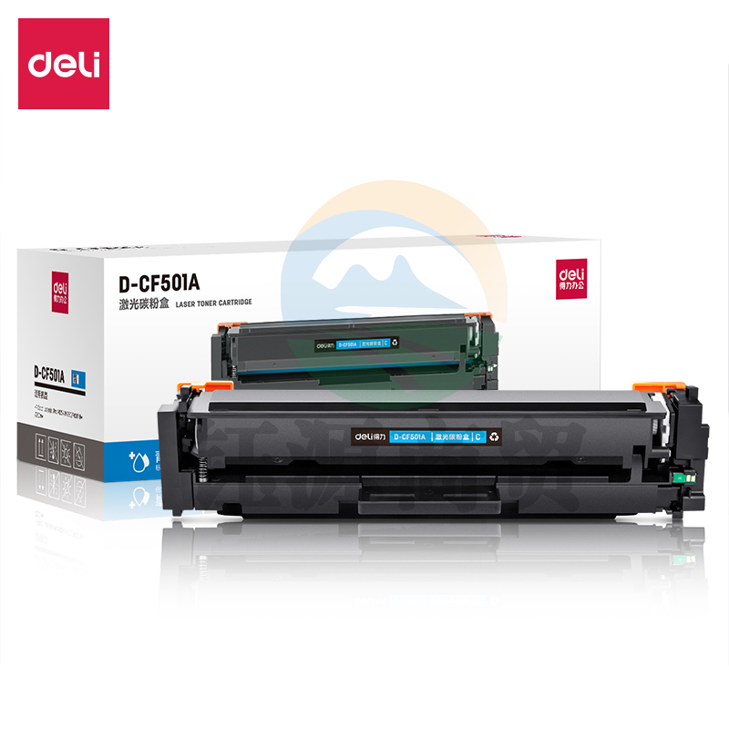得力D-CF501A激光碳粉盒(青)(支)
