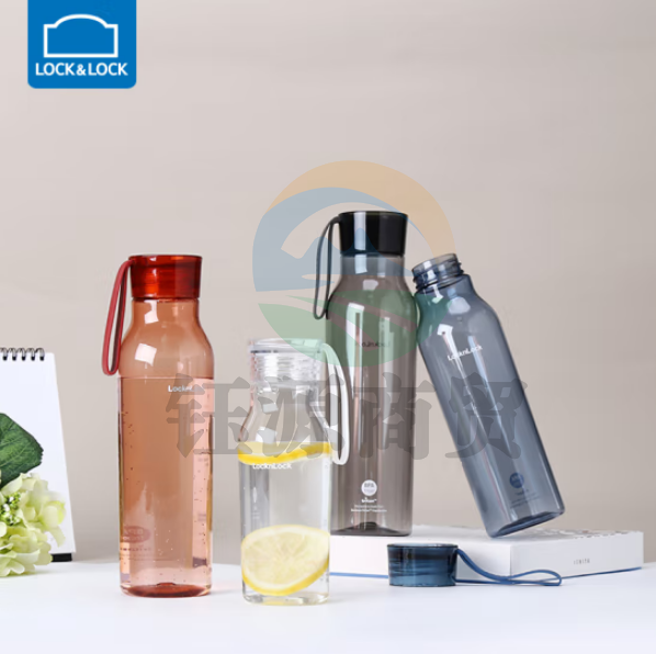 乐扣乐扣（LOCK&LOCK）ABF664 Tritan塑料杯ECO BOTTLE便携式小口提手杯子750ML 粉灰蓝三色可选备注