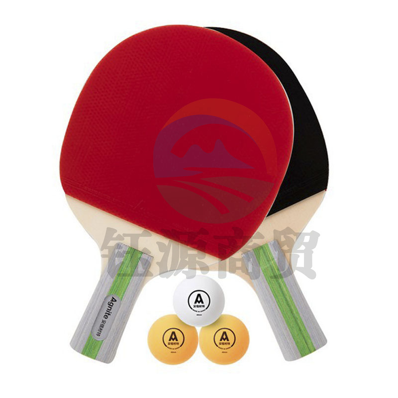 安格耐特 F2340 乒乓球拍 对拍 直拍 双面反胶 正红反黑 计价单位:副