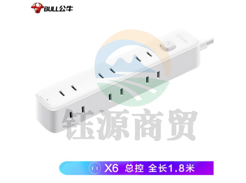 公牛（BULL）GN-A161插座6位两极插孔 总控全长1.8米