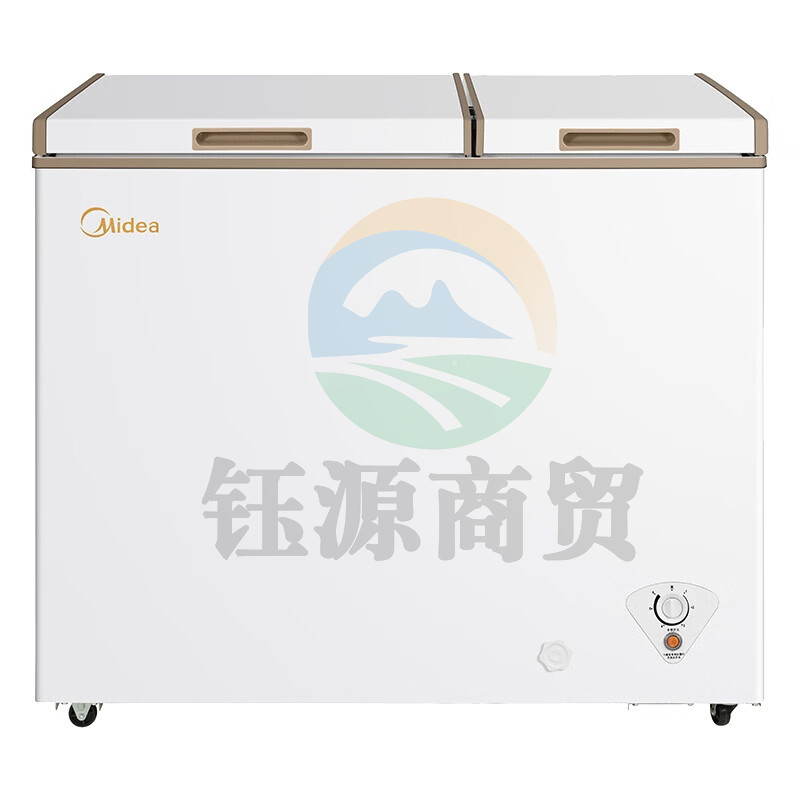 美的(Midea)BCD-202DKM(E) 202升家用囤货冰柜双顶开双温柜 一级能效 省电低音卧式冰箱