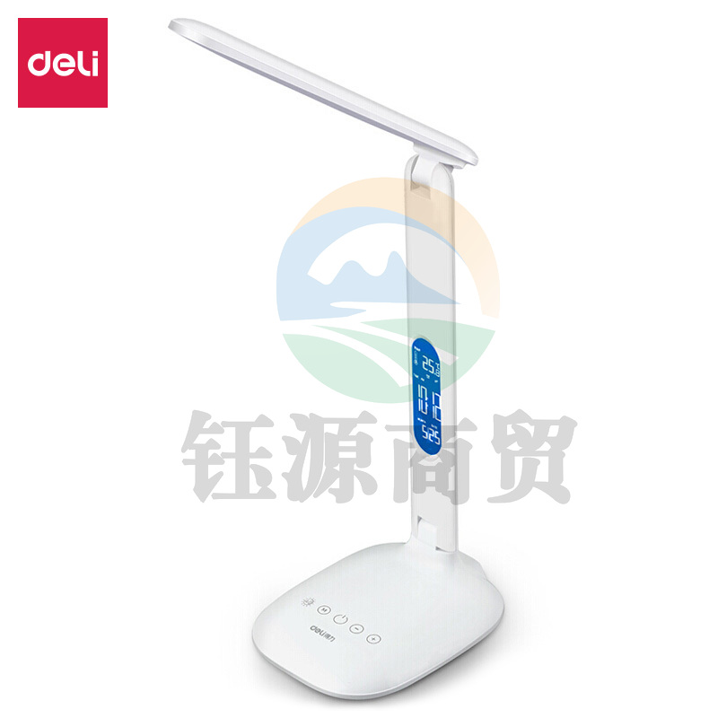 得力（deli）4325LED可充电带屏幕台灯(白色)1200mAh DC5V
