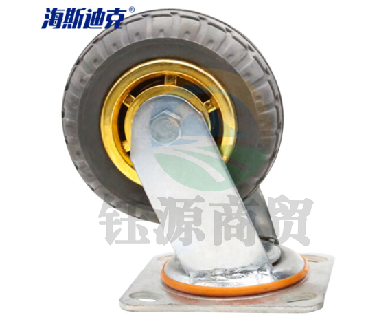 海斯迪克 gnjz-99 高弹力低噪脚轮转向轮 重型平板车手推车轮橡胶万向轮子 6寸万向脚轮