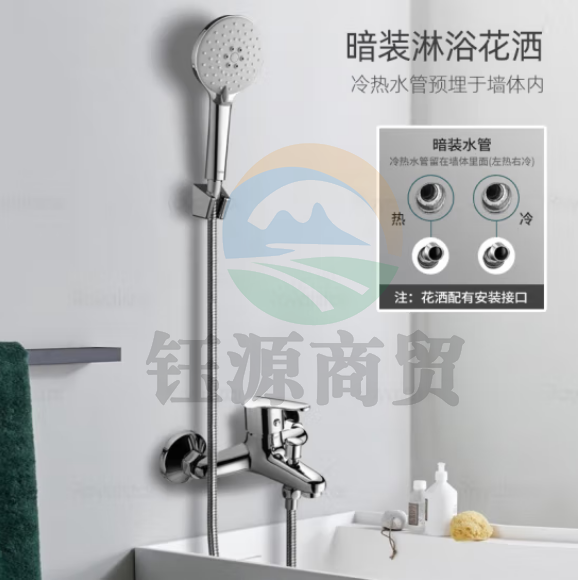 荣事达（Royalstar）两功能浴缸淋浴花洒套装三档手持花洒两功能淋浴花洒全套R032101（精铜主体+下出水+3档花洒套装）