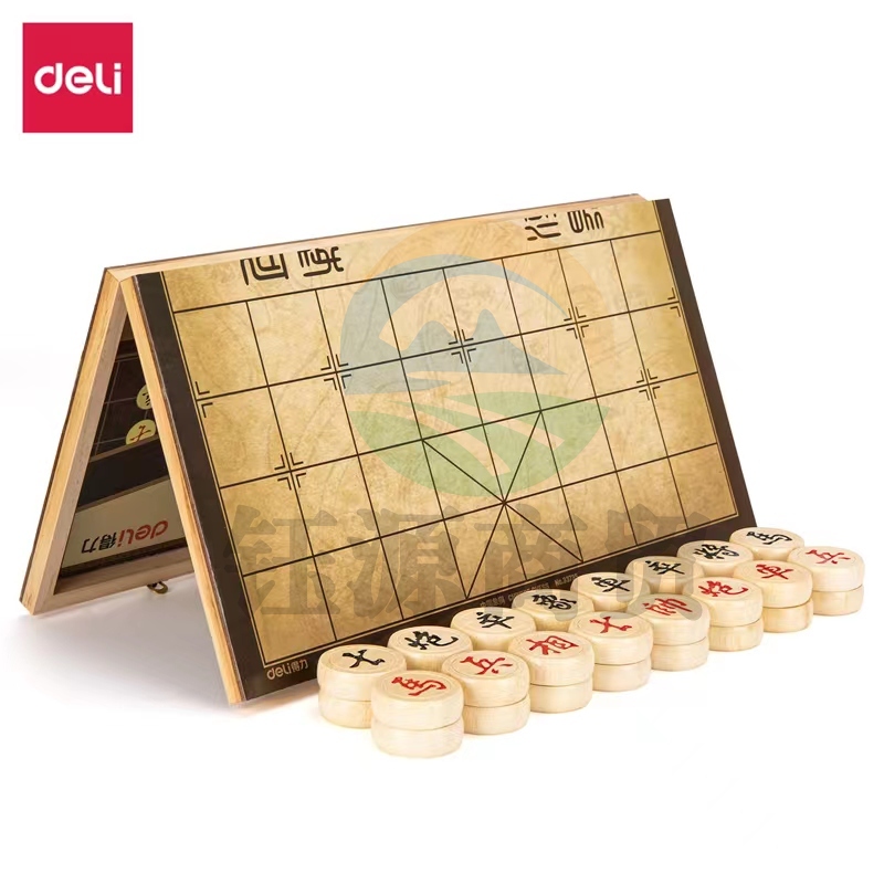 得力33735_5.0木连盘中国象棋(原木色)(盒)