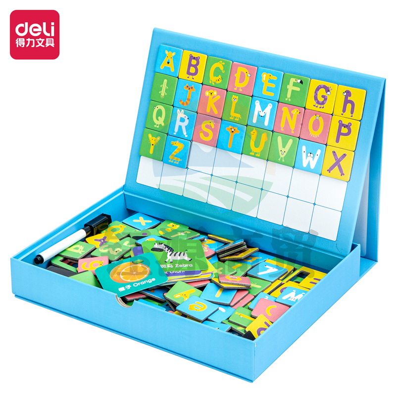 得力74550 磁力拼图(字母数字认知)(混)(盒)