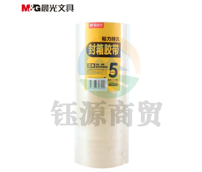 晨光（M&G）AJD97335普透封箱胶带60mm*150y 5卷装