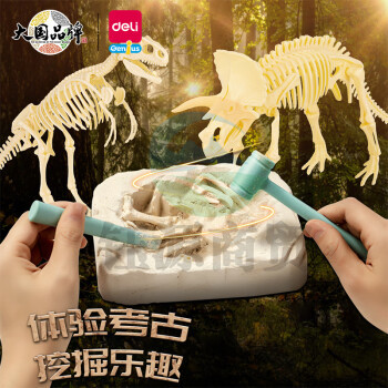 得力YX401考古挖掘套装-三角龙(混)(盒)