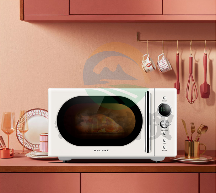格兰仕P70F20EL-KJ(W0)高颜值复古款微波炉小型家用平板操作简单 加热均匀多功能菜单智能解冻