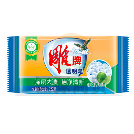 雕牌 透明皂肥皂252g*2 6组装 清柠飘香 12块