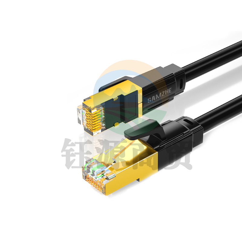 山泽(SAMZHE)WX8005 八类网线 黑色0.5米