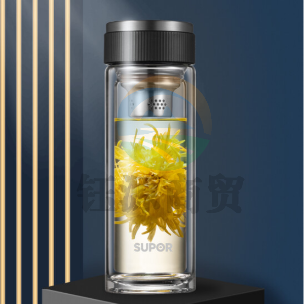 苏泊尔KC33DV10 尚系列耐热玻璃杯 330ml 乌木黑