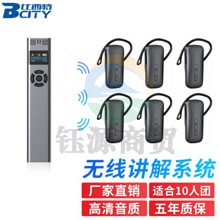 比西特 818R无线讲解器一对多会议博物馆政府电子导游带团解说耳麦景区参观导览旅游讲解 1讲+1接收测试款