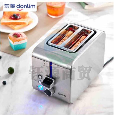 东菱（Donlim）全不锈钢烤机身面包机 多士炉 烤面包机 宽槽吐司机 DL-8117