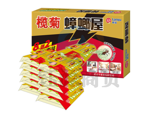榄菊 蟑螂屋10片装 蟑螂贴家用杀蟑除蟑螂药灭蟑螂器全窝端