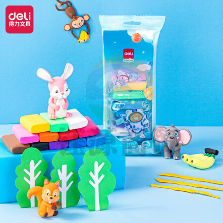 得力67858_袋装抗菌粘土12色(混)(袋)