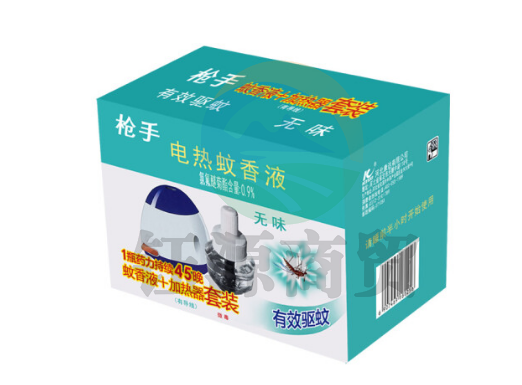 枪手 电热蚊香液 有导线 无味 1器+1液 拖线式 无香型