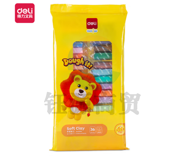 得力67840_36色袋装粘土(混)(袋)