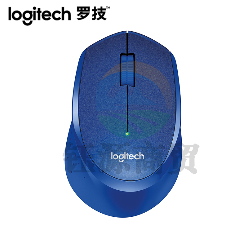 罗技（Logitech）M330 无线静音鼠标 蓝色 带无线微型接收器