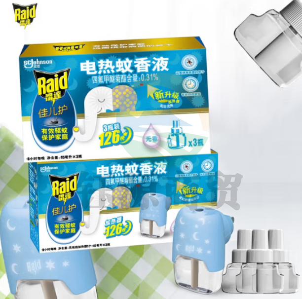 雷达 (Raid) 佳儿护电蚊香液 6瓶装 252晚+无线加热器 无香型100019388080