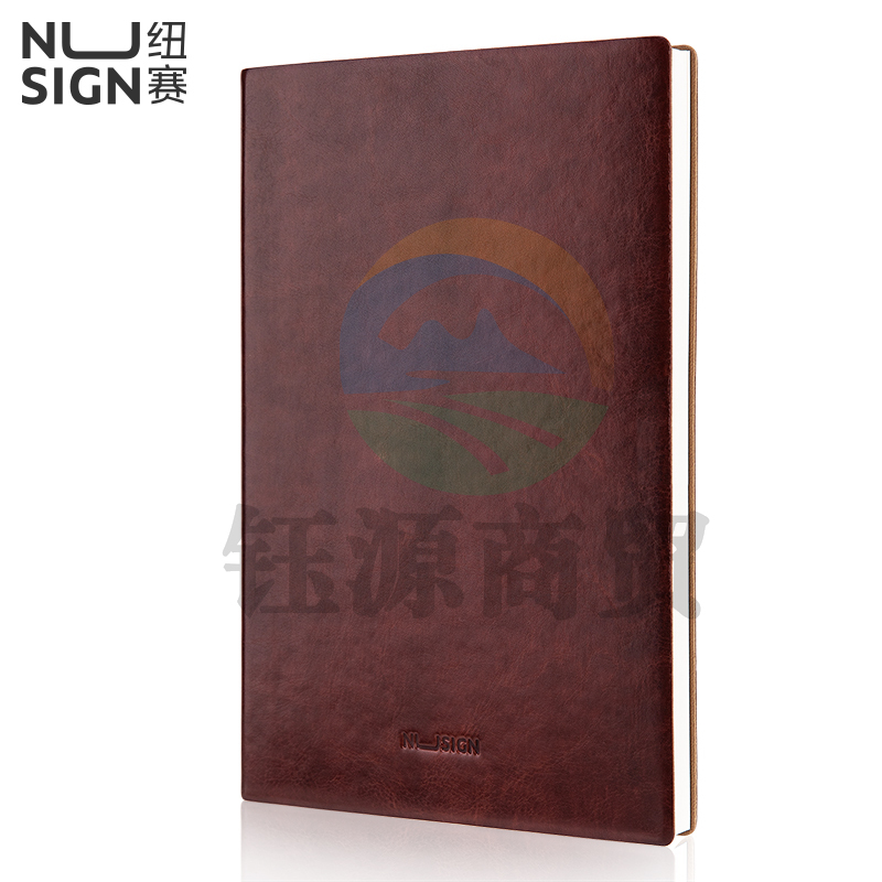 纽赛(NUSIGN)NS252皮面笔记本 B5/160张 油蜡棕