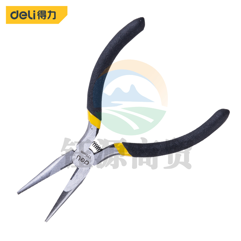 得力(deli) DL20026高碳钢精工锻造迷你有牙尖嘴钳尖口钳尖咀钳夹持钳5英寸