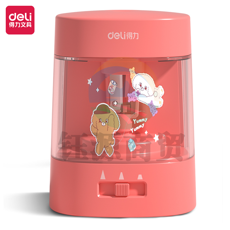 得力68658A电动卷笔刀 刀芯升级 省力耐用(红色)(个)