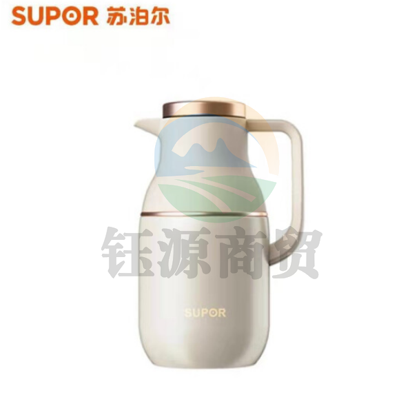 苏泊尔KC17FZ50 星辰304不锈钢大容量保温壶 1.7L象牙白